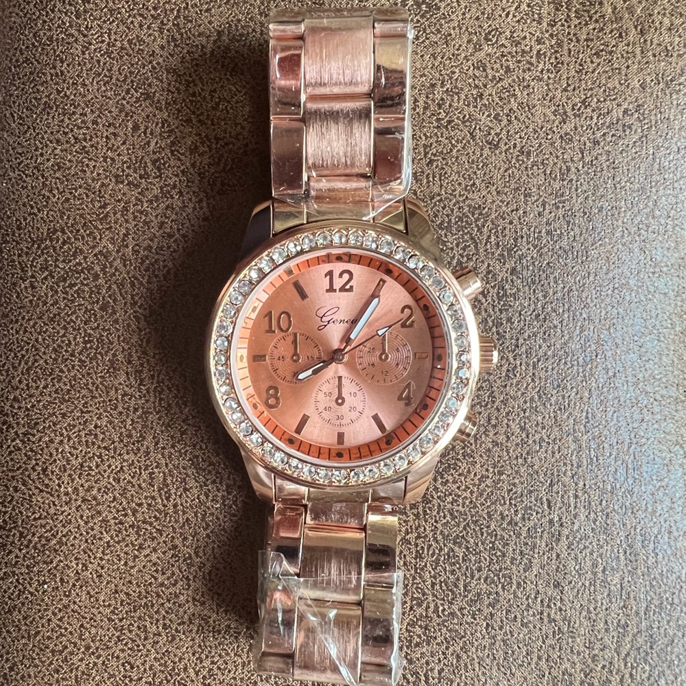 Rose Gold Geneva Watch